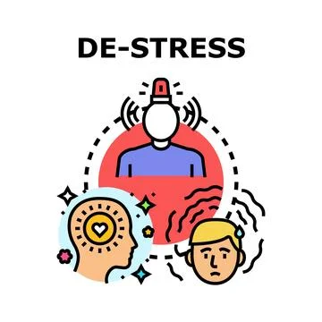 De stressing mind from problem and panic attack Stock Illustration