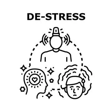 De stressing mind from problem and panic attack Stock Illustration