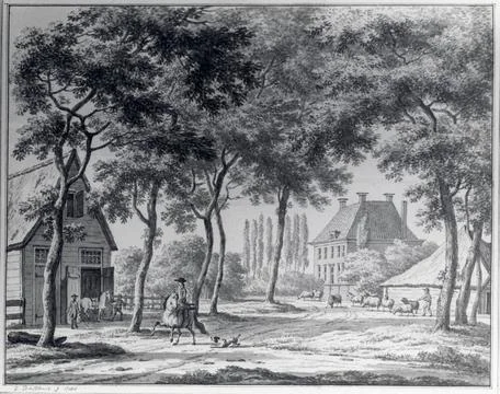 De Vuurst in t Sticht van Utrecht Zoo as it showed Zig in the year 1781 me... Stock Photos