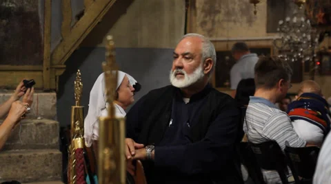 Deacon in the church Stock Footage 32152504