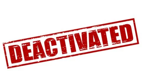 Deactivated Illustrazione stock