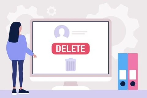 Deactivation account concept Stock Illustration