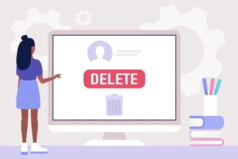 Deactivation account concept Stock Illustration