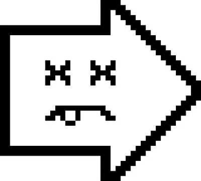 Dead 8-Bit Cartoon Arrow Stock Illustration