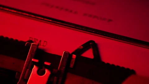 Dead And Text on Typewriter Paper Stock Footage 318529593