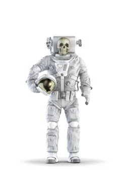 Dead astronaut concept Illustrazione stock