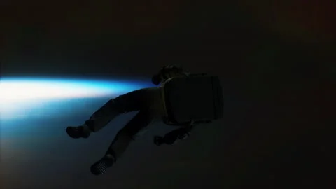 Dead Astronaut in outer space Elements of this image furnished by NASA Stock Footage 212322212