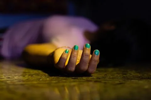 Dead body on floor Stock Photos