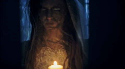 Dead bride Halloween masquerade Video stock 69032671
