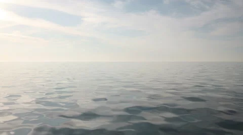 Dead calm ocean Stock Footage 53084342