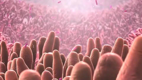 Dead cells in the digestive tract Stock Illustration