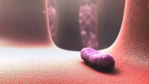 Dead cells in the digestive tract Stock Illustration
