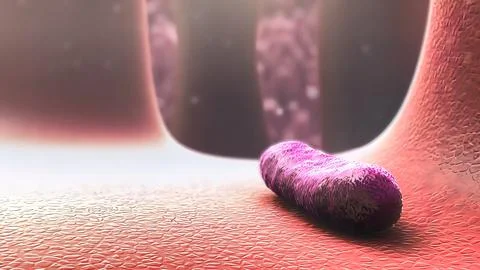 Dead cells in the digestive tract Illustrazione stock