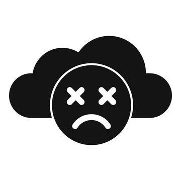 Dead cloud storage server showing problem with data loss Stock Illustration