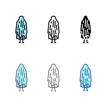 Dead designs ghost color icon vector 库存插图
