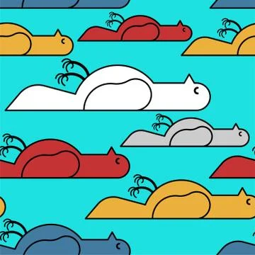 Dead dove pattern. Corpse Bird background. Vector illustration Illustrazione stock