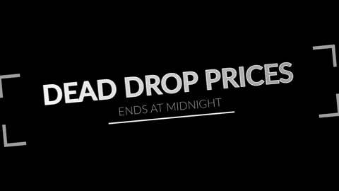 Dead drop prices graphic with countdown ending at midnight sale promotion m.. Vídeo Stock 345757315