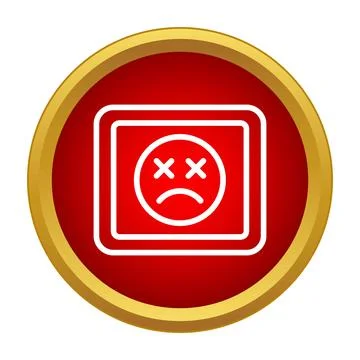 Dead emoji icon representing 404 error page not found 스톡 일러스트