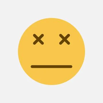 Dead emoji vector illustration on white background Stock Illustration