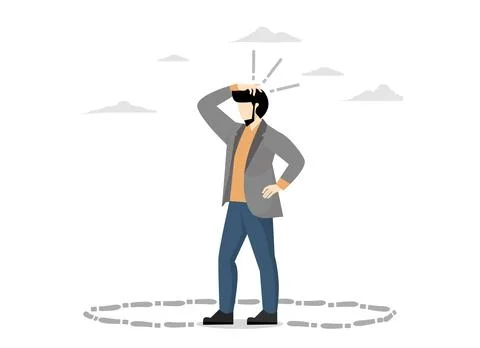 Dead-end careers, doing the same repetitive jobs. Stock Illustration
