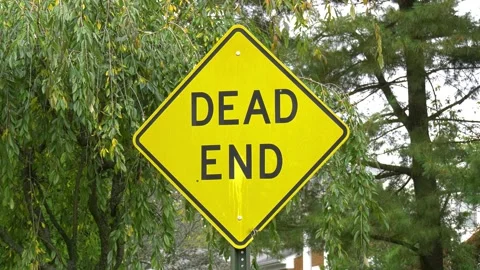 Dead end sign closeup Stock Footage 142037169