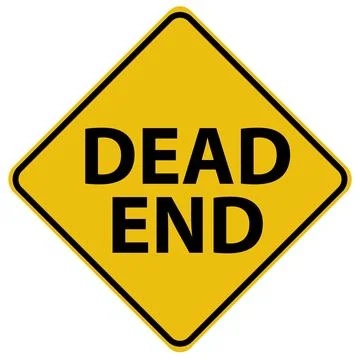 Dead end Sign. Dead end warning symbol. Dead end road sign. flat style. Stock Illustration