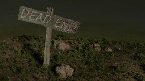 Dead End Sign zoom up Stock Footage 66686878