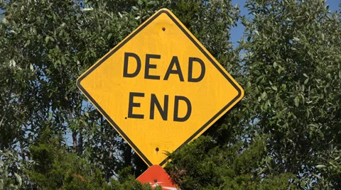Dead End, Street Signs, Warnings, Ordinances,  Traffic Laws Stock Footage