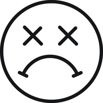 Dead face icon Stock Illustration