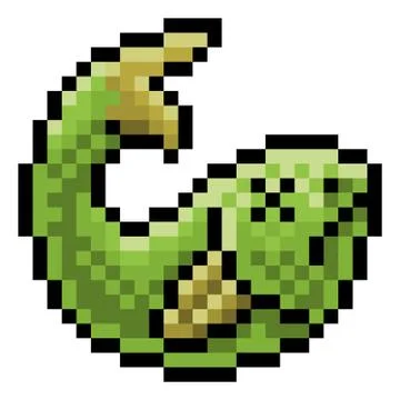 Dead Fish Eight Bit Pixel Art Game Icon 스톡 일러스트