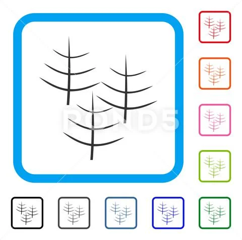 Dead Forest Framed Icon Stock Illustration
