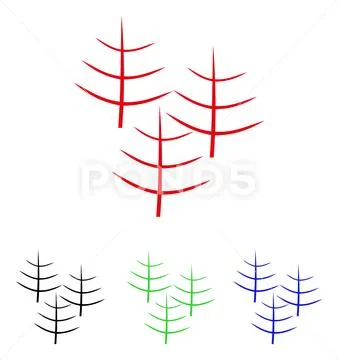 Dead Forest Vector Icon Stock Illustration