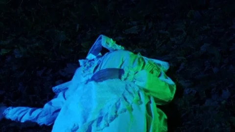 Dead ghost girl on grass 動画素材 105871536