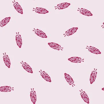 Dead ghost glyph seamless pattern Illustrazione stock