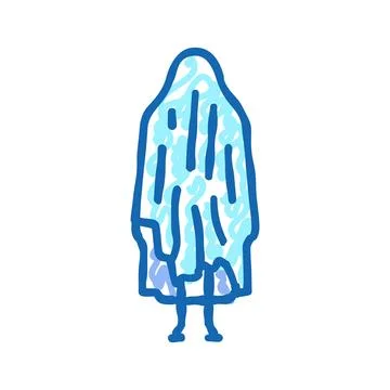Dead ghost icon doodle illustration Stock Illustration