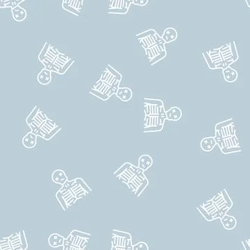 Dead halloween line seamless pattern Illustrazione stock