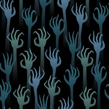 Dead hands pattern Stock Illustration