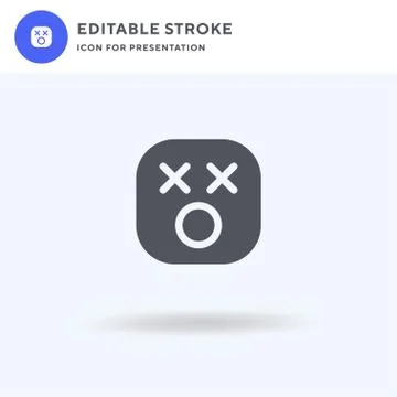 Dead icon vector, filled flat sign, solid pictogram isolated on white, logo Illustrazione stock