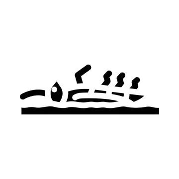 Dead insects soil surface glyph icon vector illustration Stock Illustration