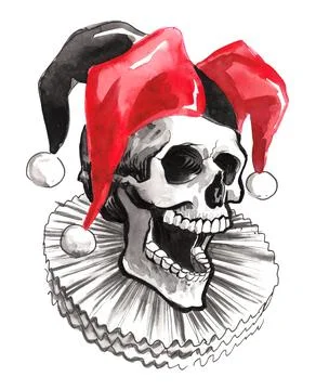Dead jester Stock Illustration