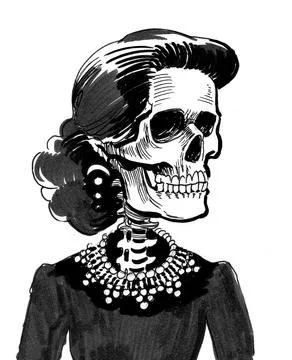 Dead lady Stock Illustration