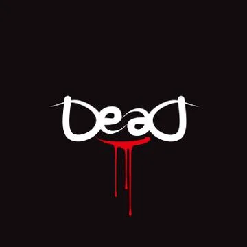 Dead lettering text. Modern calligraphy style vector illustration. Stock Illustration
