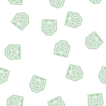 Dead man in coffin glyph vector seamless pattern Stock Illustration