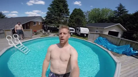 Dead man fall into pool Stock Footage 52427598