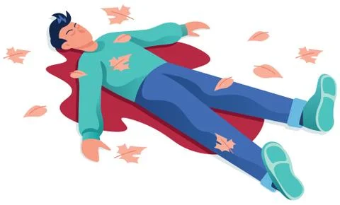 Dead Man on White Stockillustratie
