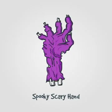 Dead Man's Hand Vector Illustration Showing It's Bones And Broken Flesh Illustration