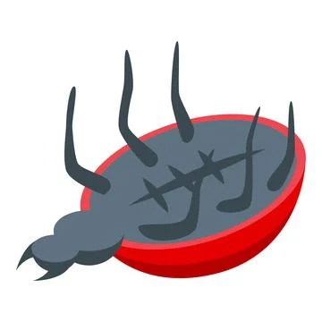 Dead mite insect lying upside down with legs up Stock Illustration