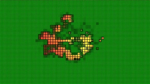 Dead pixels spreading across screen . 3d animation rendering Stock-Footage 137929927