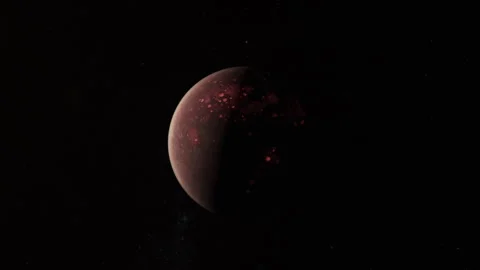 Dead Planet somewhere in space Stock-Footage 240422224