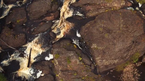 Dead River Falls From Directly Above Stock Footage 71328202